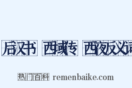 后汉书·西域传·西夜反义词是什么意思的图片
